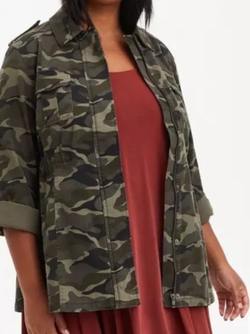 Torrid Anorak Camo Utility Jacket - Olive Camouflage